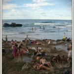 Baignade à Hot Water Beach