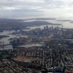 Auckland vue du ciel à notre arrivée en Nouvelle-Zélande