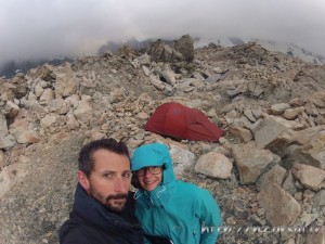 Guillaume et Laura au camp de base de Mueller Hut
